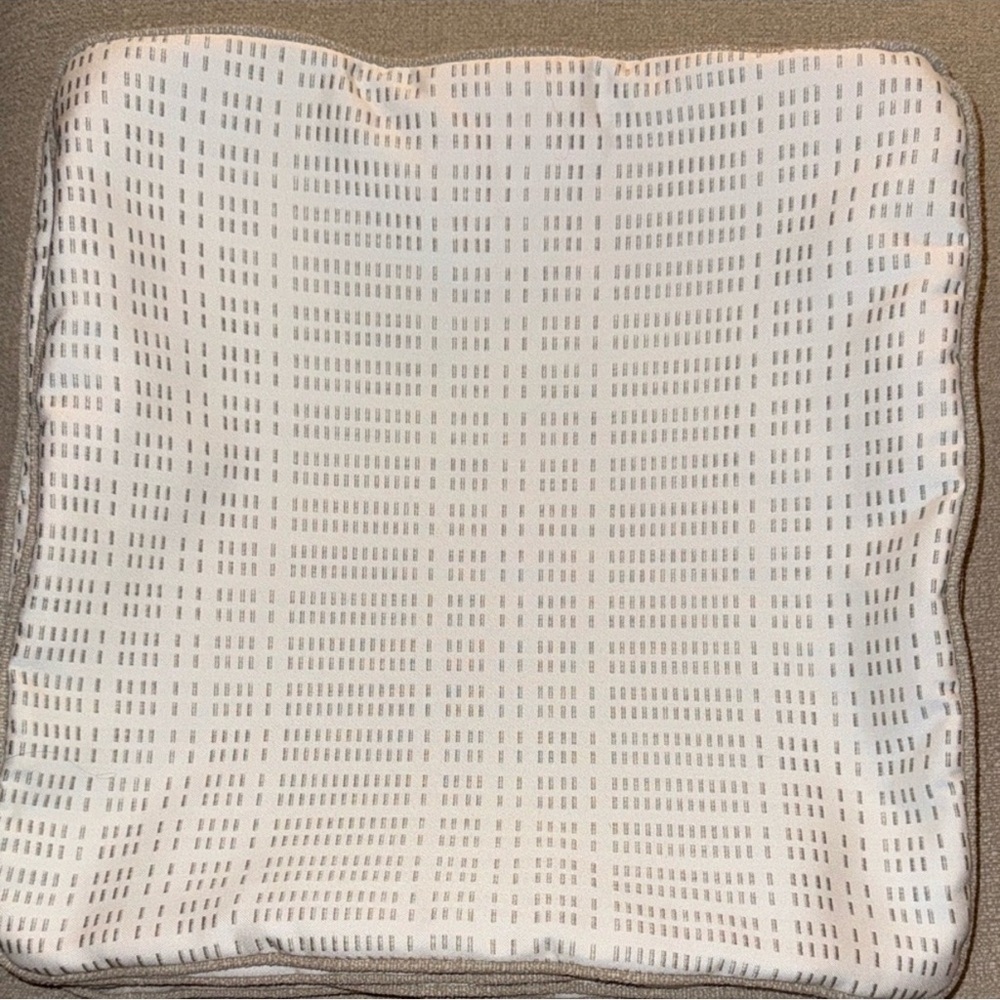 White and Beige Patterned Pillow Covers 20x20 (set of 2)